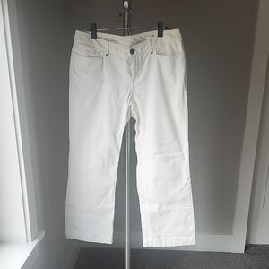 Eddie Bauer White Wide Leg Curvy Jeans Size 10P